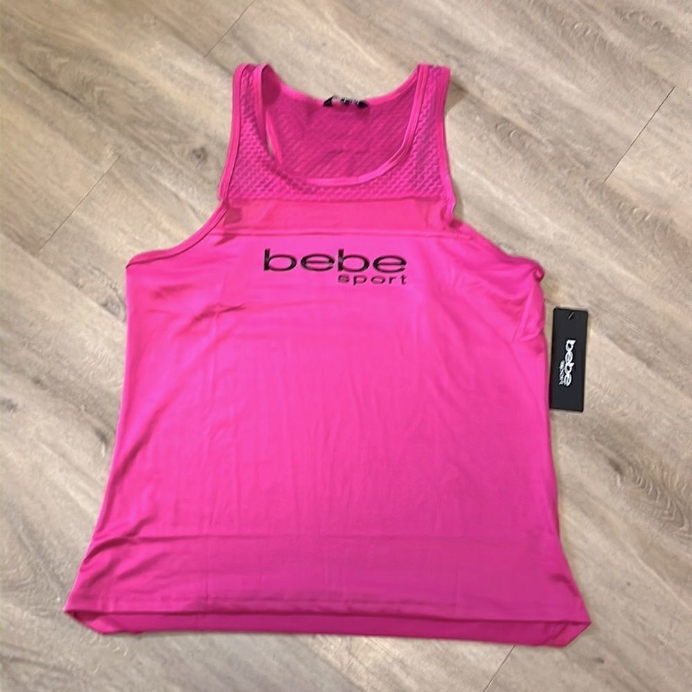 NWT BEBE SPORT Racerback Tank Top Size Large